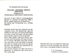 Helena Johanna Maria Corvers Franciscus Adrianus Verkooijen
