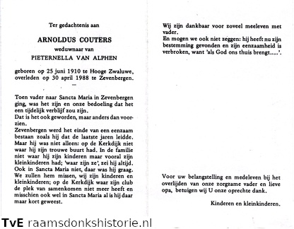 Arnoldus Couters Pieternella van Alphen