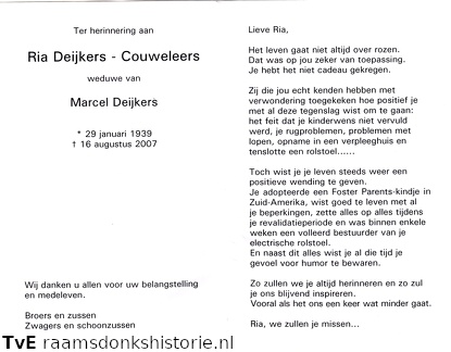Ria Couweleers Marcel Deijkers