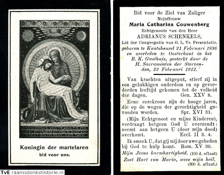 Maria Catharina Couwenberg Adrianus Schenkels