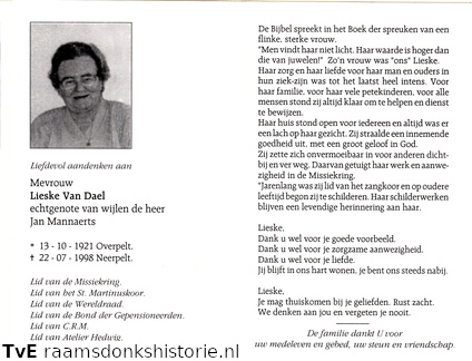 Dael van Lieske Jan Mannaerts