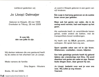 Dalmaijer Jo (vr) Diny Wouters