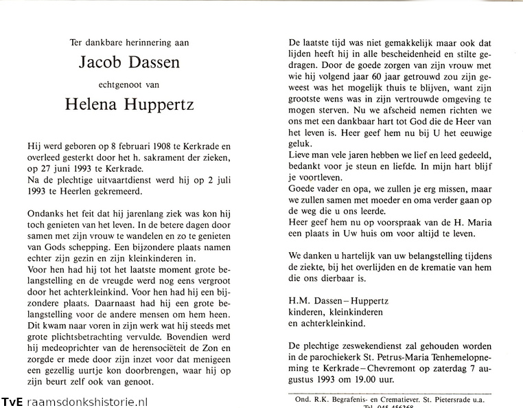 Dassen Jacob Helena Huppertz
