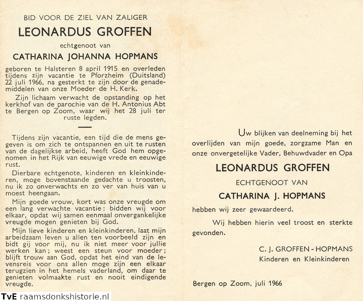 Groffen Leonardus Catharina Johanna Hopmans