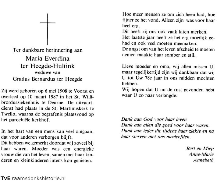 Hultink Maria Everdina Gradus Bernardus ter Heegde
