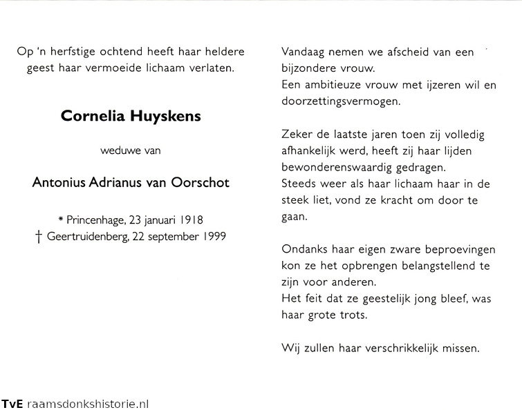 Huyskens Cornelia Antonius Adrianus van Oosterhout