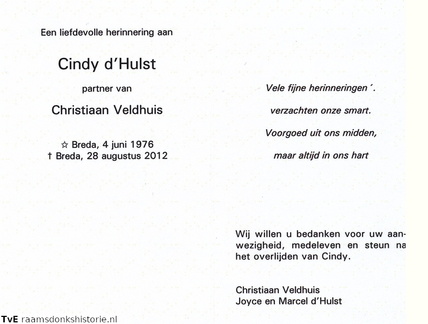 d Hulst Cindy Christiaan Veldhuis