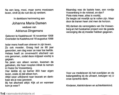 Johanna Maria Damen Adrianus Dingemans