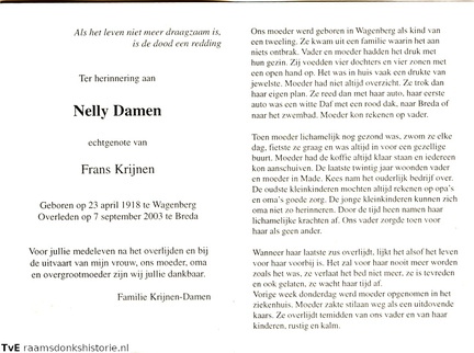 Nelly Damen Frans Krijnen
