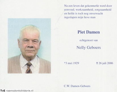 Piet Damen Nelly Geboers