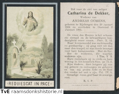 Catharina de  Dekker Andreas Oomens