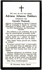 Adriana Johanna Dekkers Cornelis Moelands