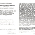 Adrianus Cornelis Dekkers Hendrika Elisabeth Verbunt
