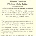 Adrianus Theodorus Wilhelmus Maria Dekkers Catharina Maria Cornelia van den Wildenberg