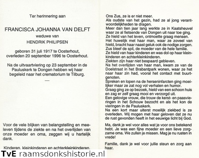 Francisca Johanna van Delft Hendrik Philipsen