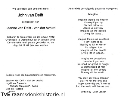 John van Delft Jeanne van der Avoird