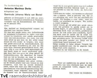 Antonius Martinus Derks Geertruda Johanna Maria van Boxtel