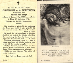 Christianus van den Diepstraten Antonia van Bragt