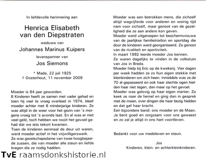 Henrica Elisabeth van den Diepstraten (vr) Jos Siemons Johannes Marinus Kuipers
