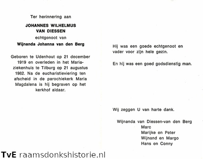 Johannes Wilhelmus van Diessen Wijnanda Johanna van den Berg