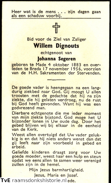 Willem Dignouts Johanna Segeren 