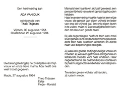 Ada van Dijk TheoThijssen