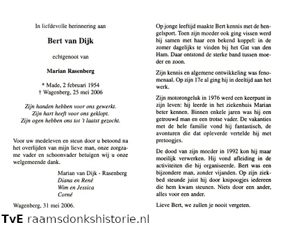 Bert van Dijk Marian Rasenberg