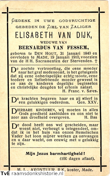 Elisabeth van Dijk Bernardus van Fessem