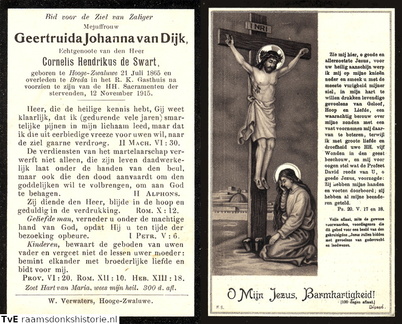 Geertruida Johanna van Dijk Cornelis Hendrikus de Swart