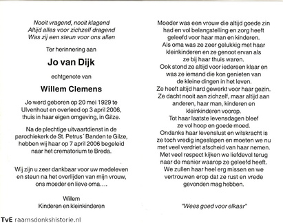 Jo van Dijk Willem Clemens