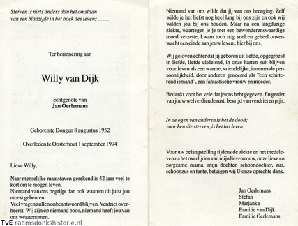 Willy van Dijk Jan Oerlemans