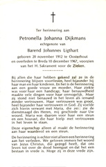 Petronella Johanna Dijkmans Barend Johannes Ligthart