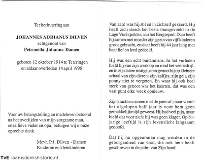 Johannes Adrianus Dilven Petronella Johanna Damen