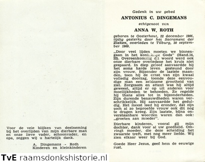 Antonius C. Dingemans Anna W. Roth