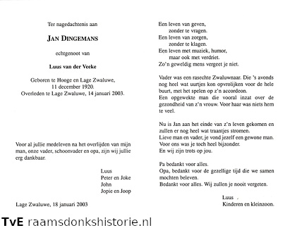 Jan Dingemans Luus van der Veeke