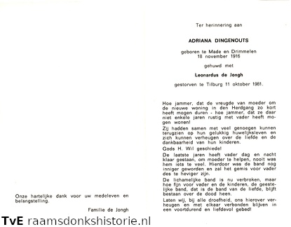 Adriana Dingenouts Leonardus de Jongh