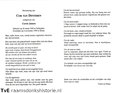 Cor van Dinteren Corrie Jansen