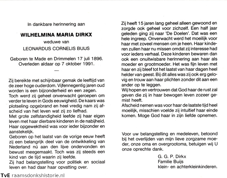 Wilhelmina Maria Dirkx Leonardus Cornelis Buijs