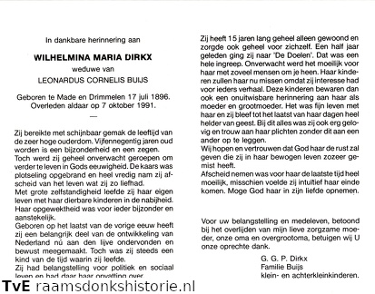 Wilhelmina Maria Dirkx Leonardus Cornelis Buijs