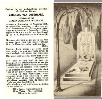 Arnoldus van Dodewaard Maria Johanna Willemse