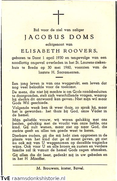 Jacobus Doms Elisabeth Roovers