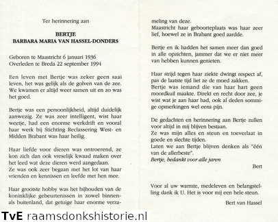 Barbara Maria Donders Bert van Hassel
