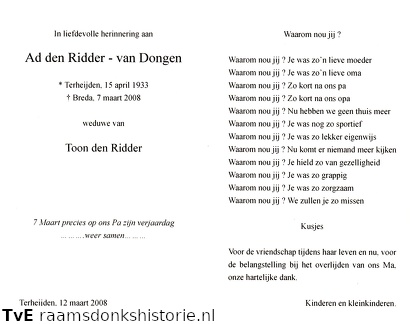 Ad van Dongen- Toon de Ridder