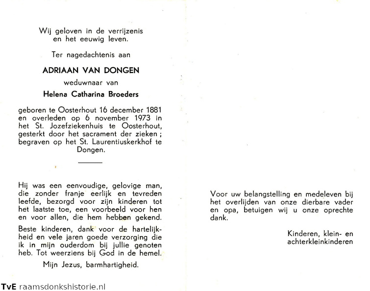 Adriaan van Dongen- Helena Catharina Broeders