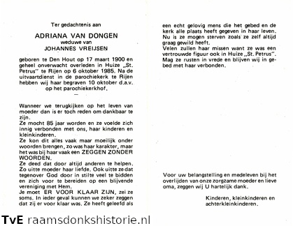 Adriana van Dongen- Johannes Vreijsen