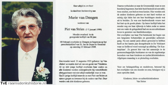Marie van Dongen- Piet van Strien
