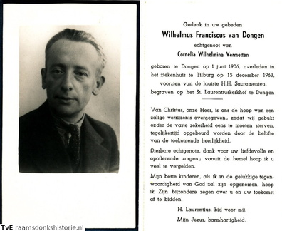 Wilhelmus Franciscus van Dongen Cornelia Wilhelmina Vermetten