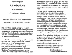 Adrie Donkers Christ van Leijsen