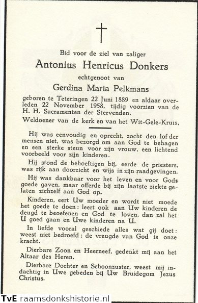 Antonius Henricus Donkers Gerdina Maria Pelkman