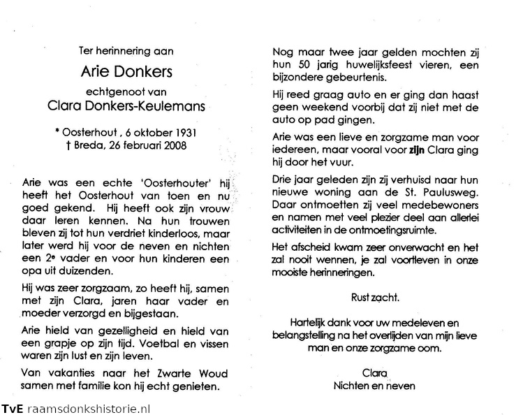 Arie Donkers Clara Keulemans